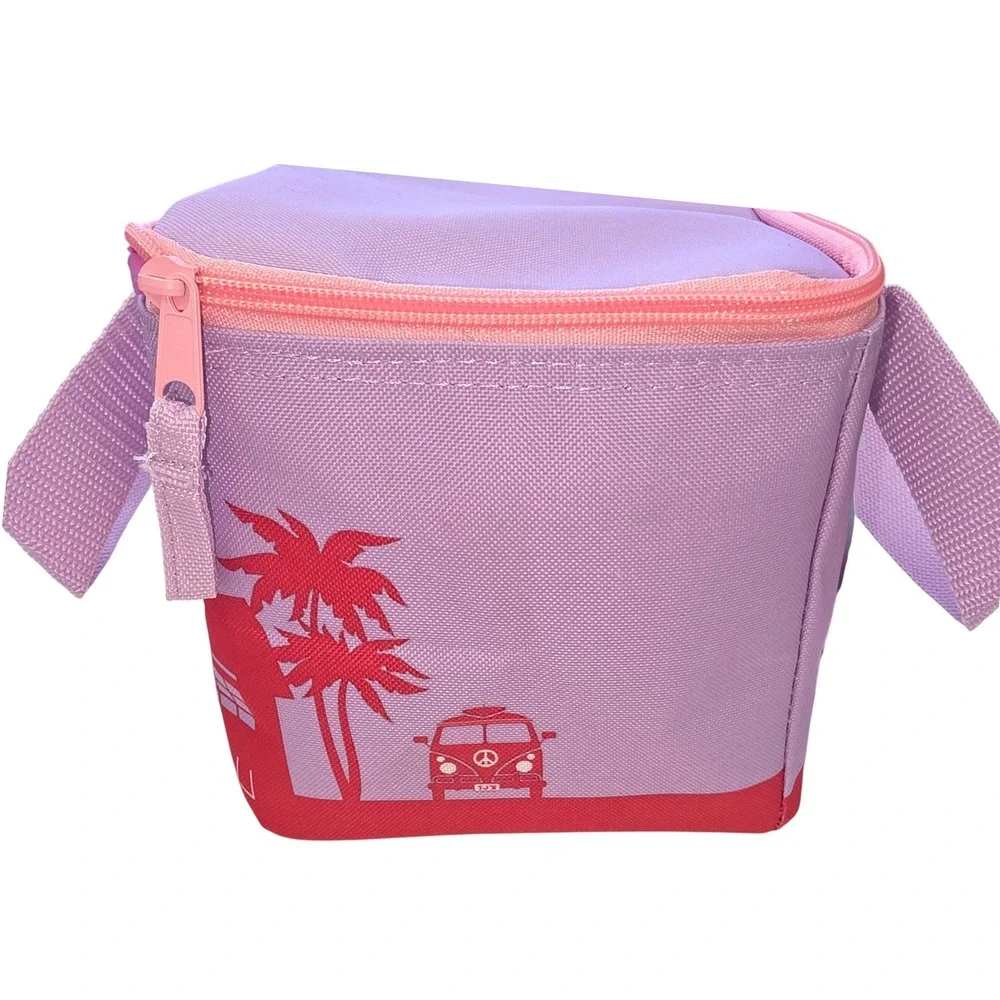 NWT Trader Joes Mini Insulated Bag Purple Magenta California 1.5 Gallon